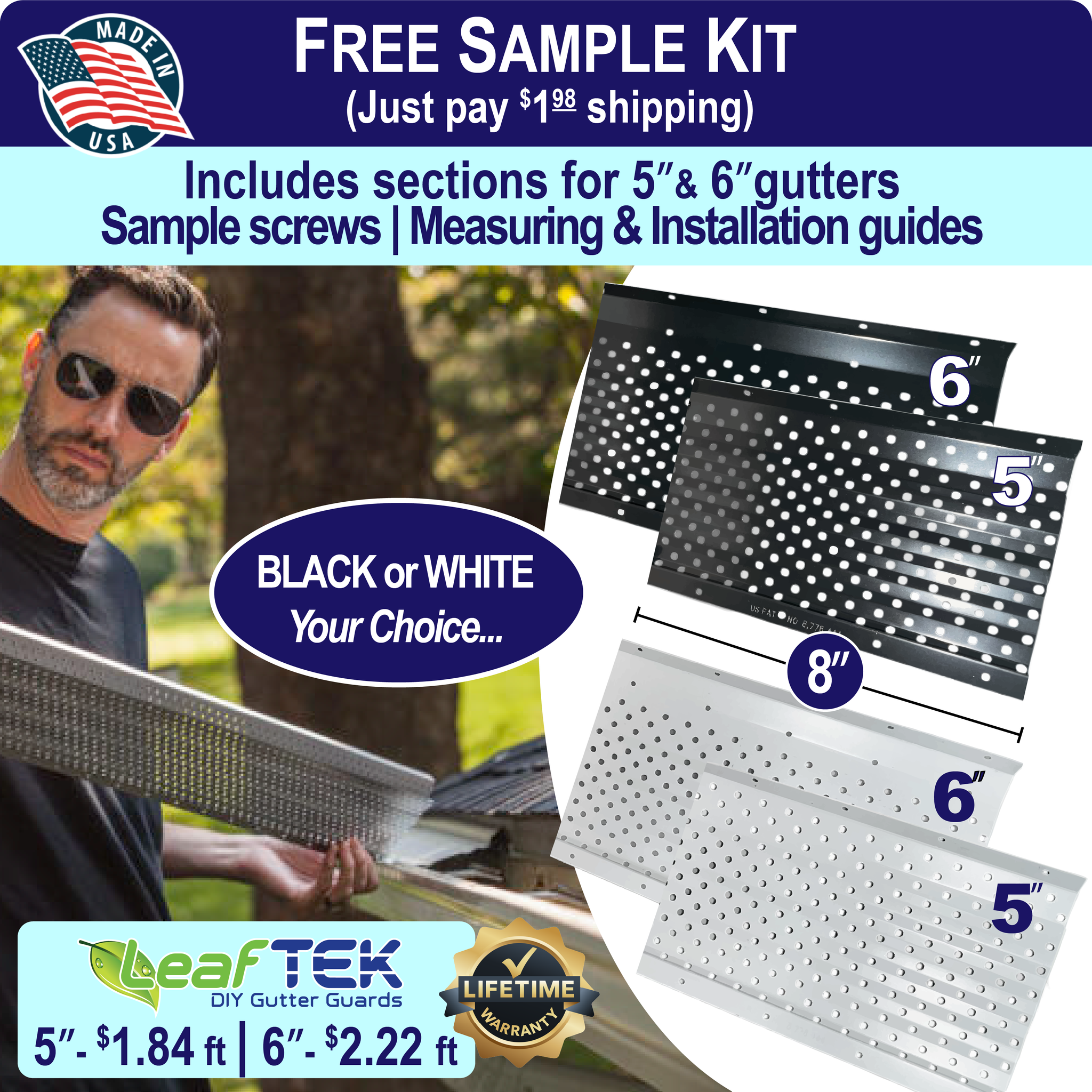 Gutter Guard Samples Free LeafTek Sample Kit - LeafTek DIY Gutter Guards