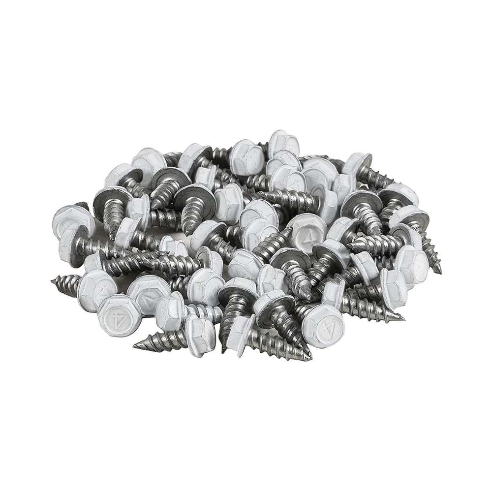50 Count 1/2" White Self Tapping Screws LeafTek DIY Gutter Guards