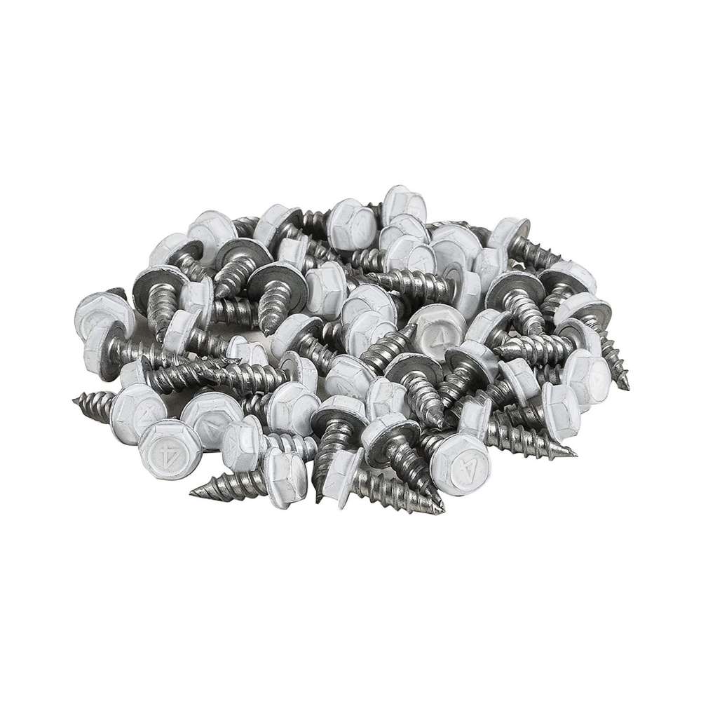 50 Count - 1/2" White Self Tapping Screws
