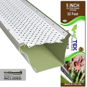 5 inch, 32 feet, white, DIY gutter guard, made in the USA